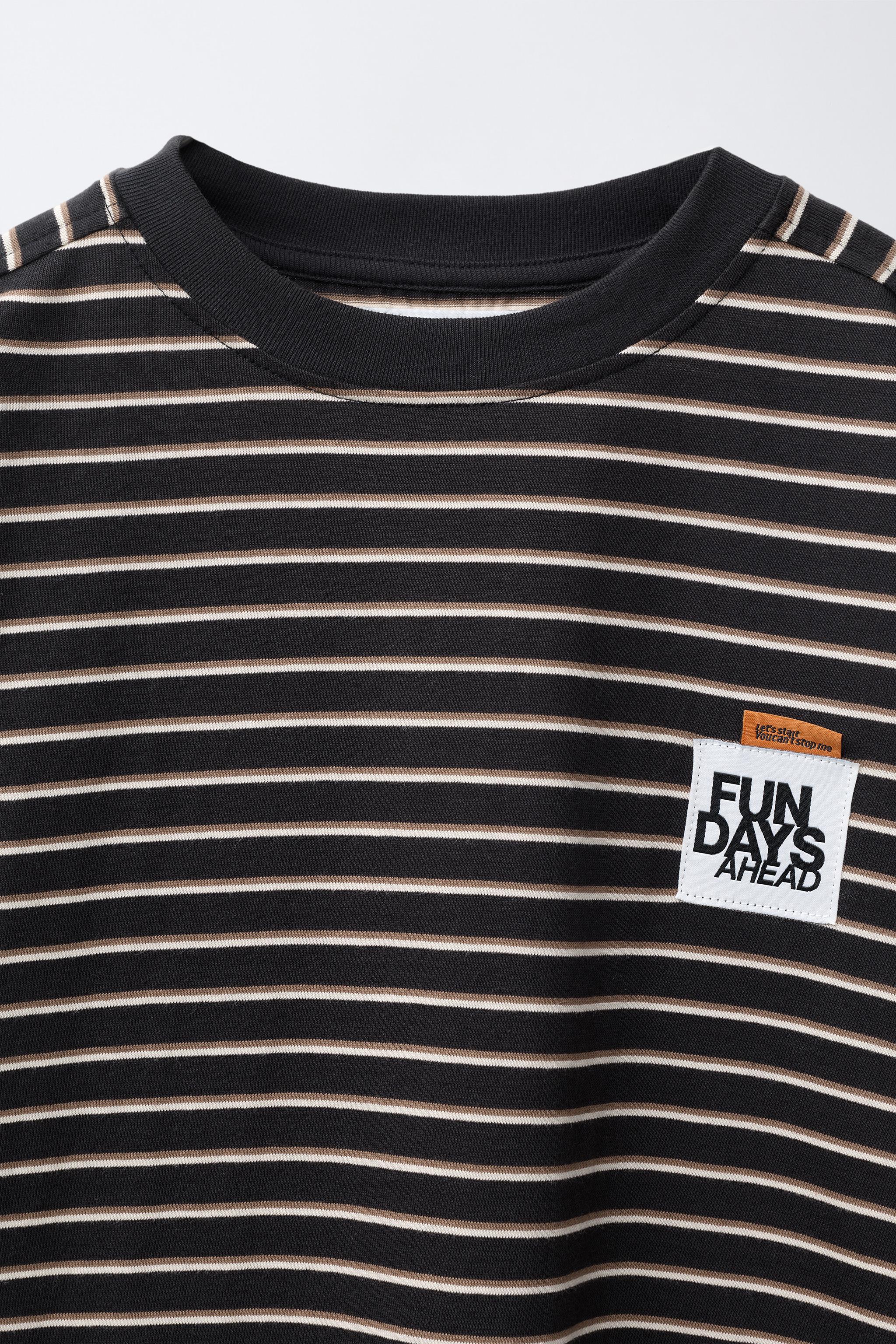 DOUBLE SLEEVE STRIPED T-SHIRT